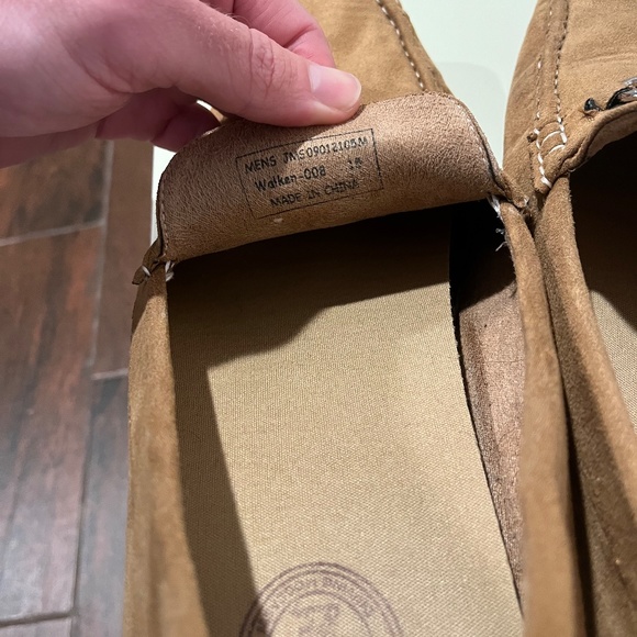 Loafers - Light Brown Suede with Silver Buckle - Picture 3 of 6